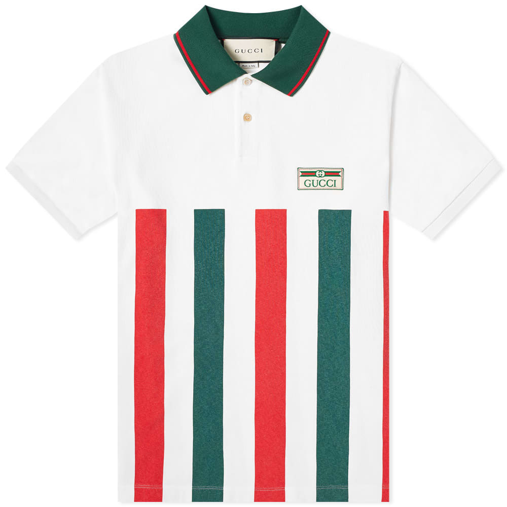 Gucci Striped Oversized Polo Shirt