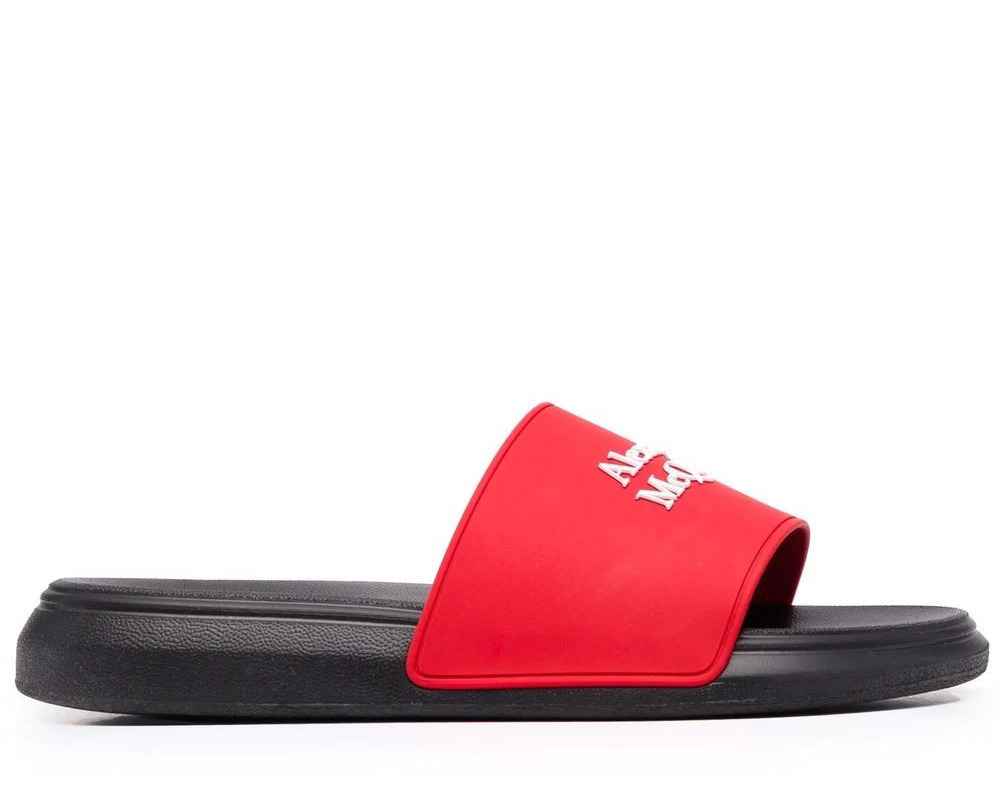 Logo Printed Slides Sandals