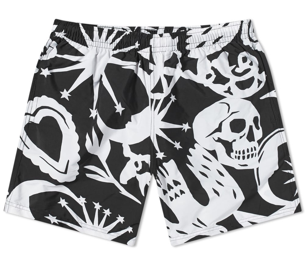 Graffiti Skull Swim Shorts