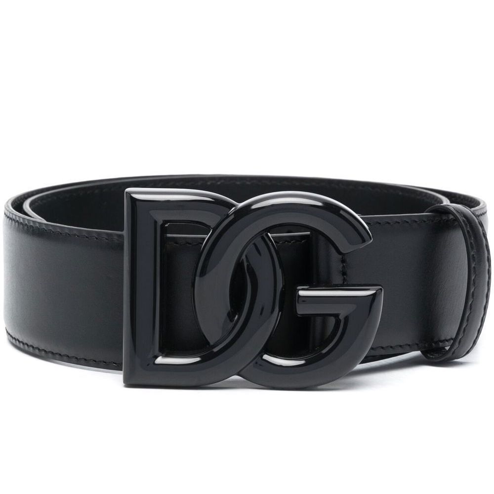 DG Logo Buckle Leather Belt