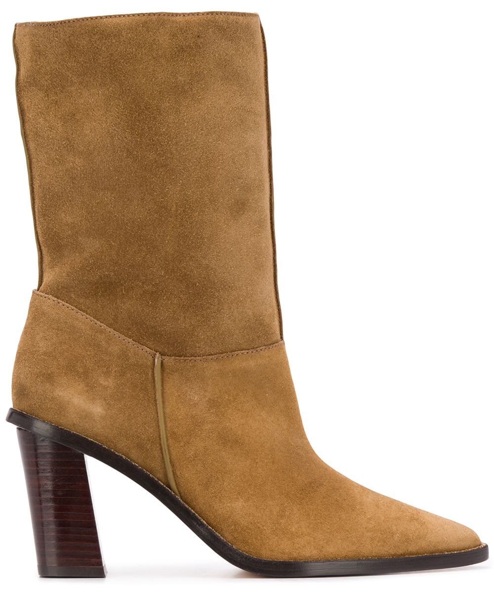 K Line Shearling Ankle Boots
