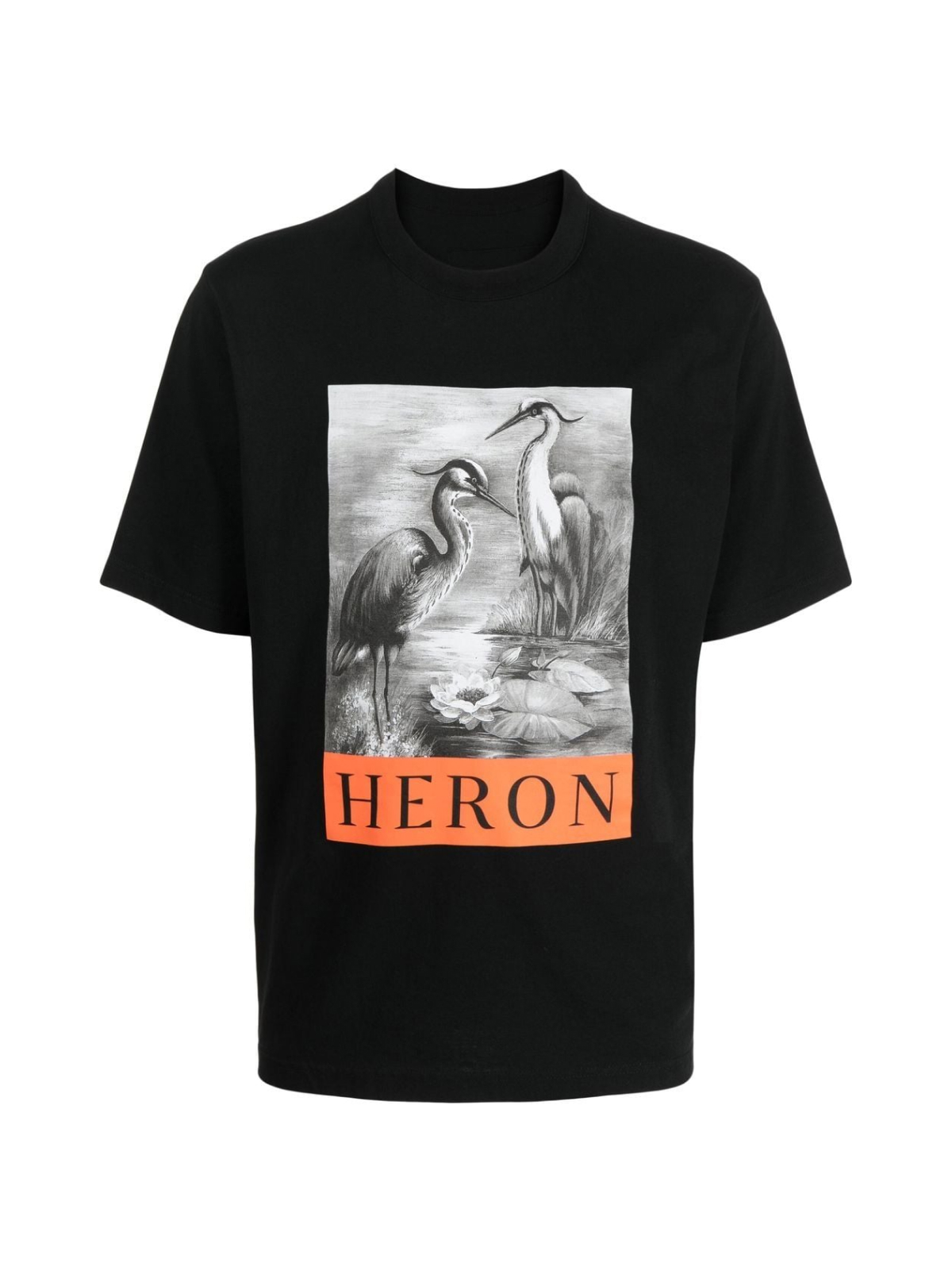 Heron Logo Print Relaxed Fit T-Shirt