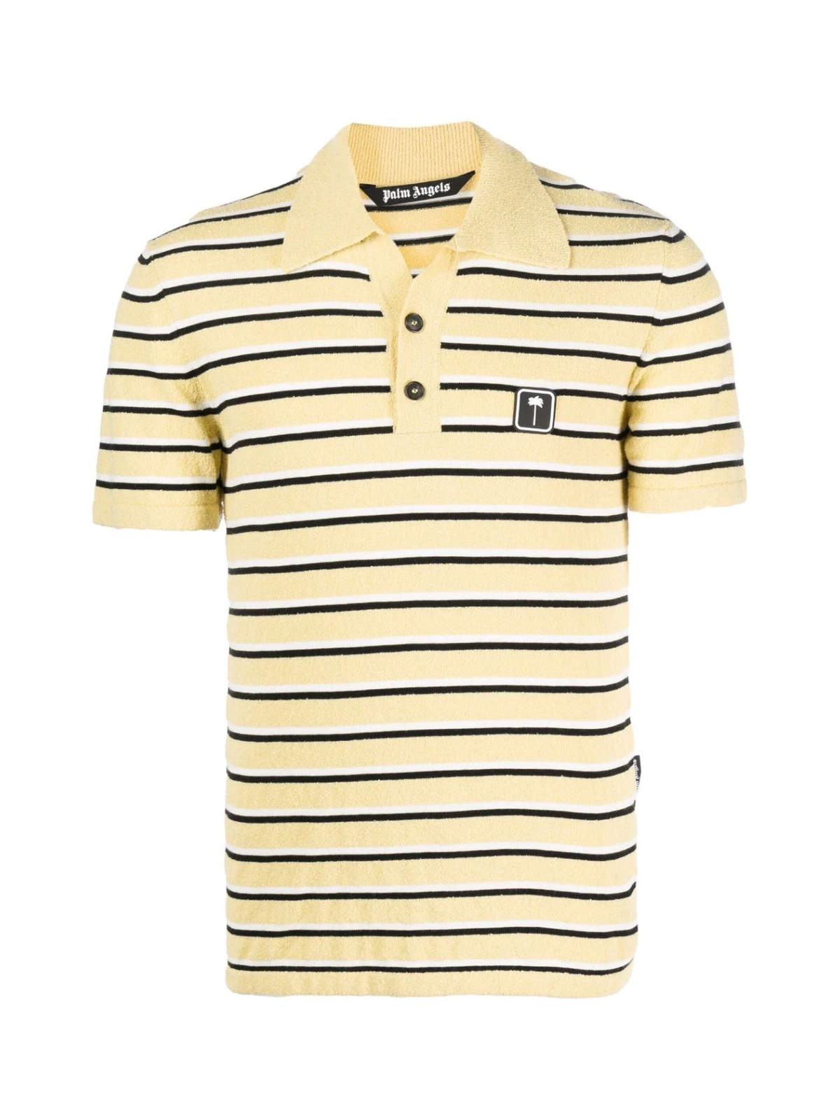 Stripy Terry Knitted Logo Polo Shirt
