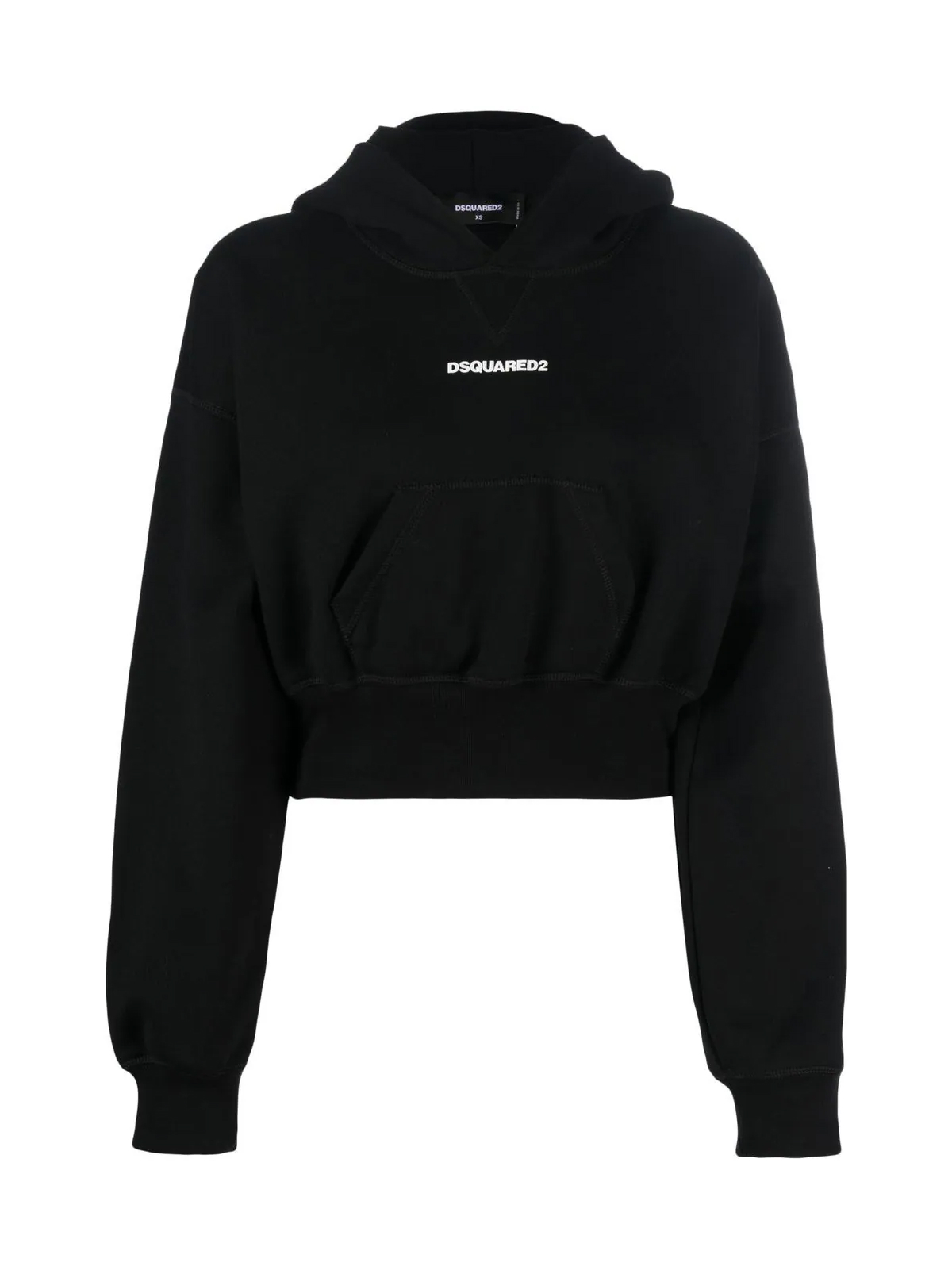 Attached Cap Cropped Hoodie