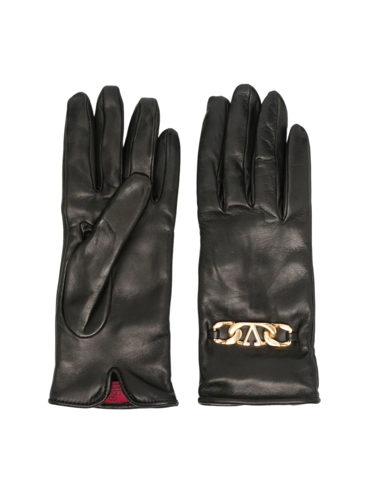 VLogo Leather Gloves